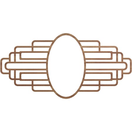 Ekena Millwork Elizabeth Wood Fretwork Pierced Ceiling Medallion, Walnut, 38"W x 19"H x 10 1/2"IW x 18"IH x 1/4"T CMWP38X19X0250EBWA